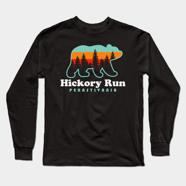 Hickory Run Pennsylvania State Park Bear Long Sleeve T-Shirt by PodDesignShop